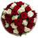 букет из красных и белых роз. Новосибирск